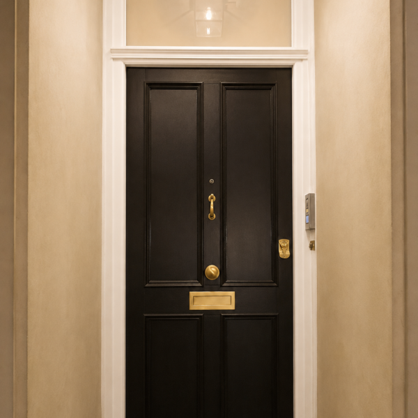 Black front door